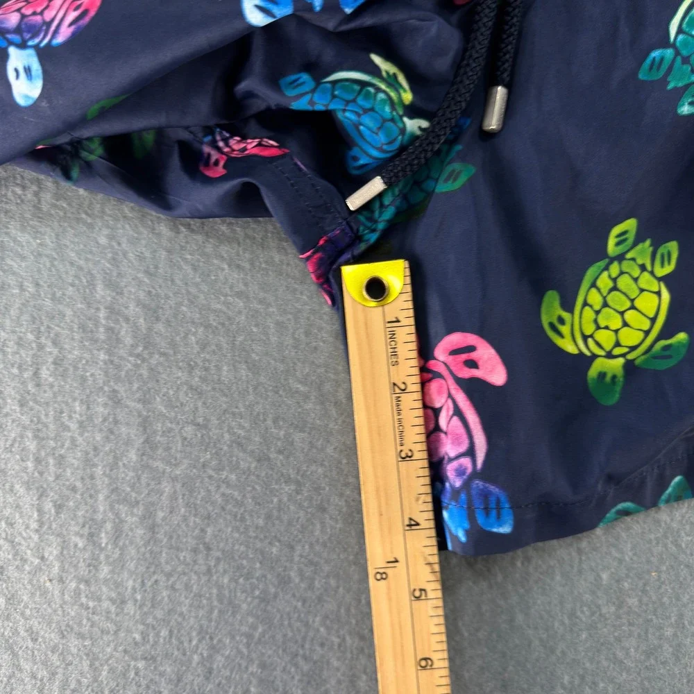 Vilebrequin Moorea Mens Swim Trunks Navy Blue Multi Color Sea Turtle Size Small